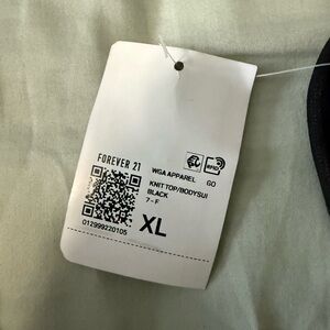 Forever 21 Black Knit Bodysuit XL